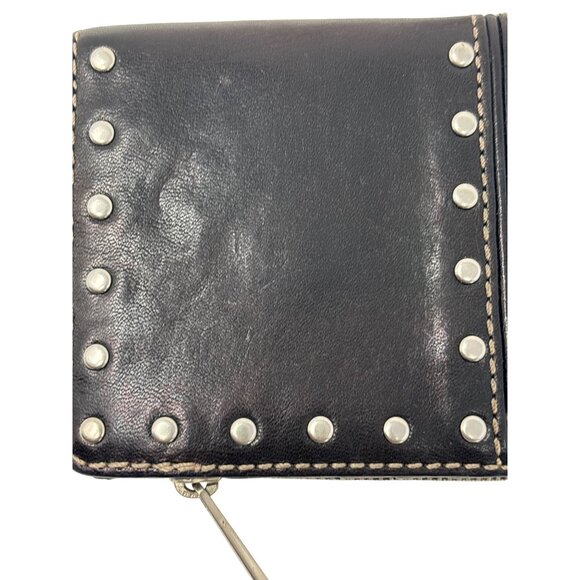 Michael Kors Aster Studded Wallet Bifold Checkbook Black Smooth Leather EUC - Picture 9 of 9